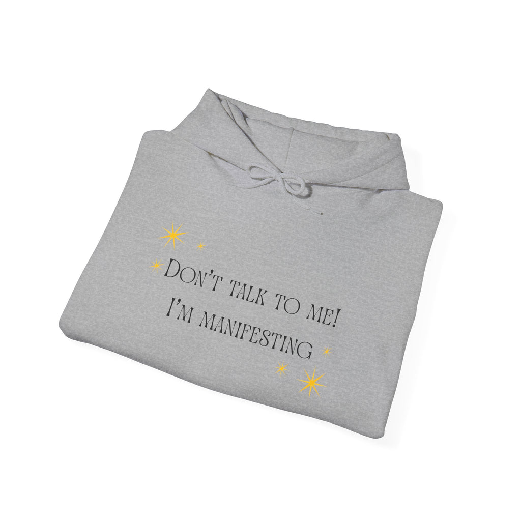 Manifesting Hoodie — "Don't Talk to Me I'm Manifesting" Spiritual Cozy Pullover