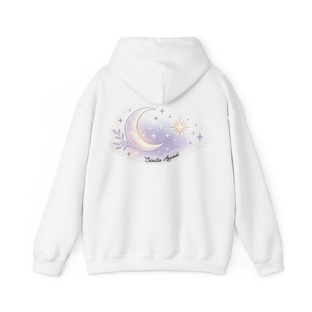 Hoodie — Moon & Stars “Feeling Cute May Haunt Your Dreams Later” Graphic