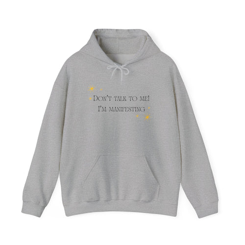Manifesting Hoodie — "Don't Talk to Me I'm Manifesting" Spiritual Cozy Pullover