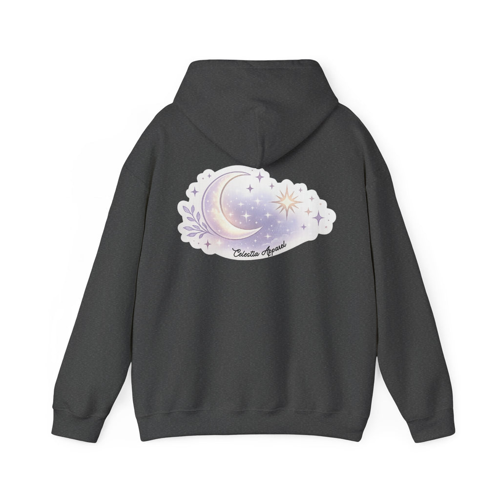Hoodie — Moon & Stars “Feeling Cute May Haunt Your Dreams Later” Graphic